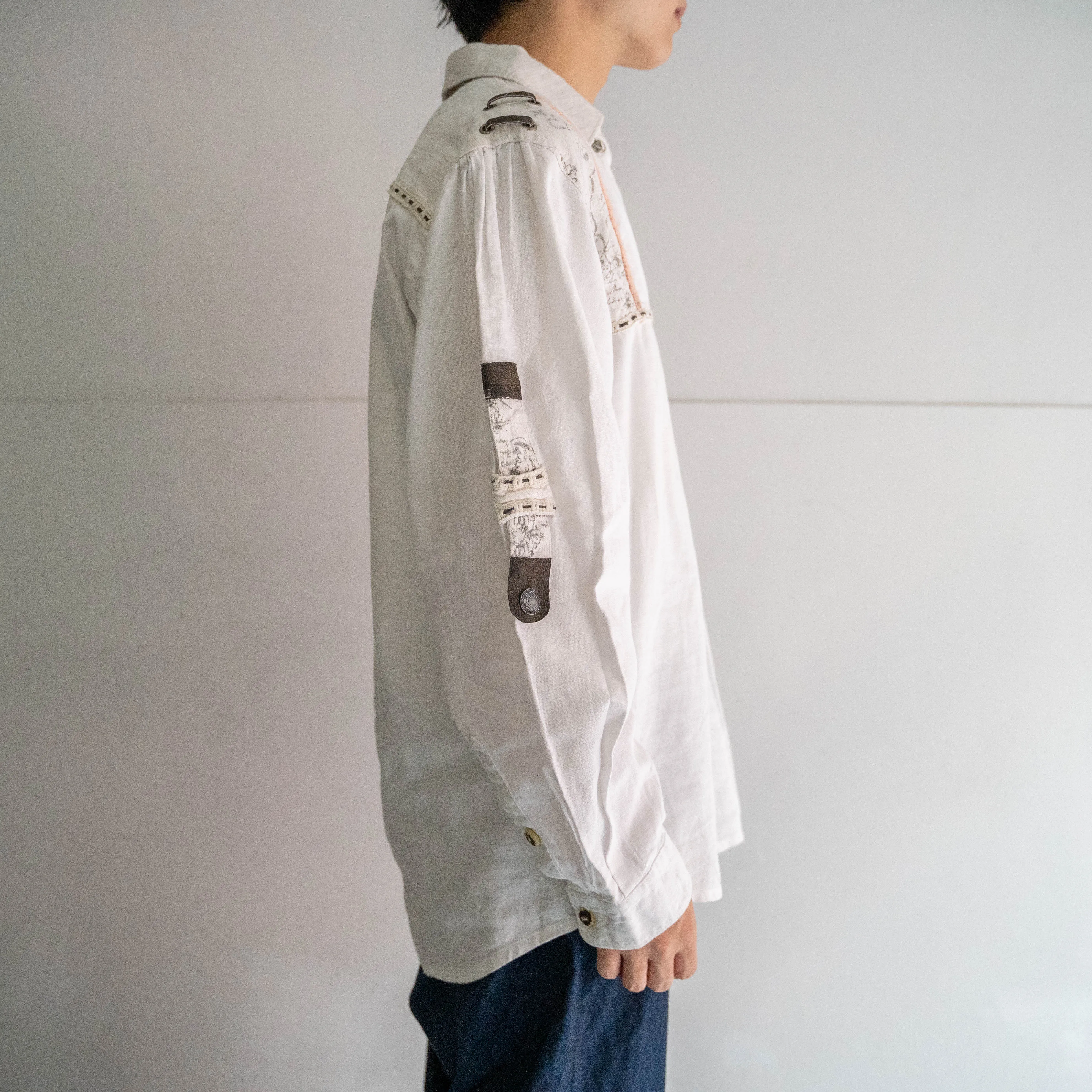 1990-2000s tyrolean like cotton × linen smock