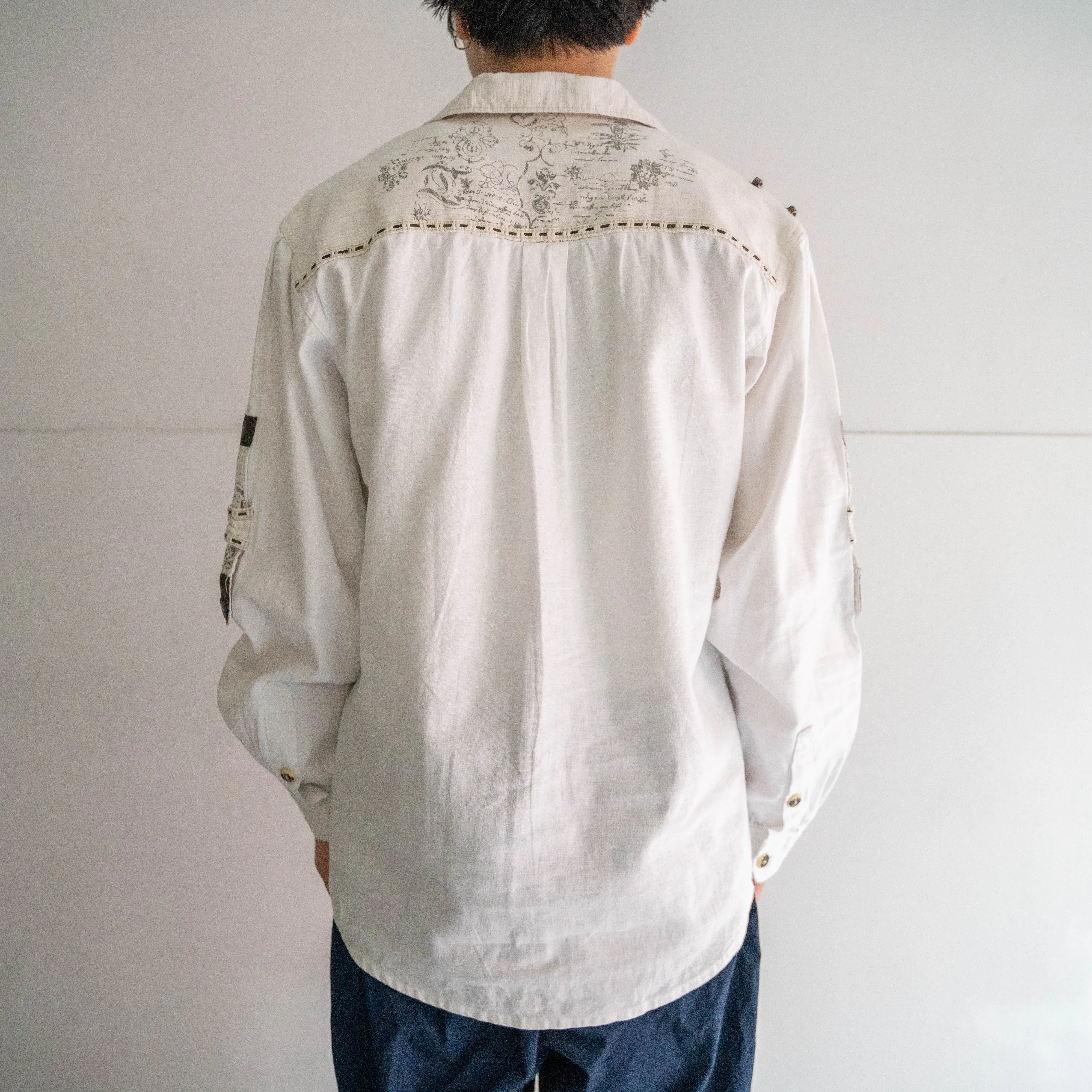 1990-2000s tyrolean like cotton × linen smock