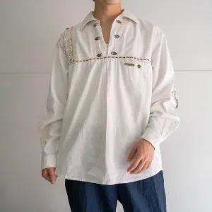 1990-2000s tyrolean like cotton × linen smock