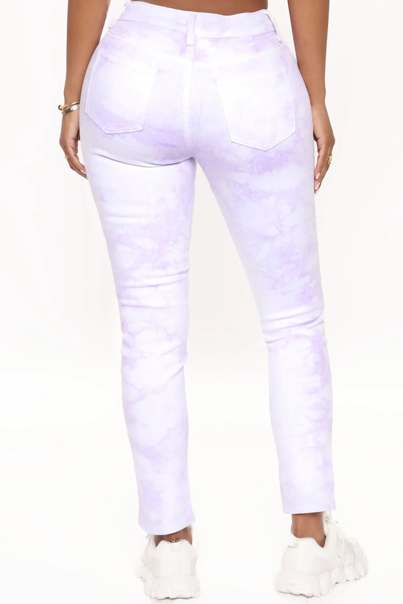 A Vision Of Color Tie Dye Skinny Jeans - Purple