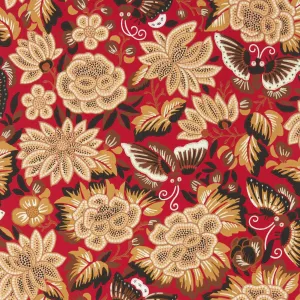 Amara Butterfly - Cinnabar/Ink Black Wallpaper