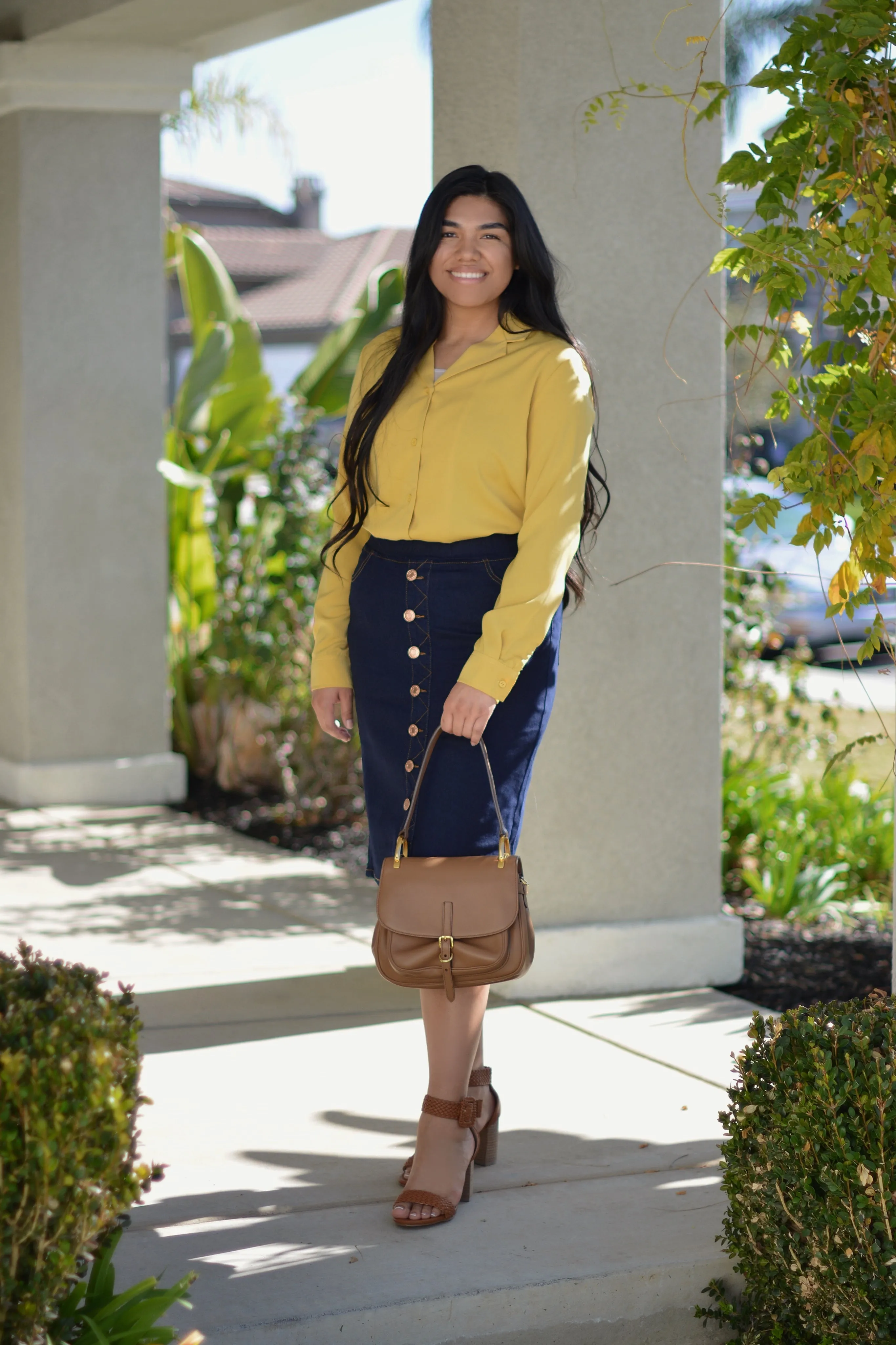 Angie Mustard Yellow Top