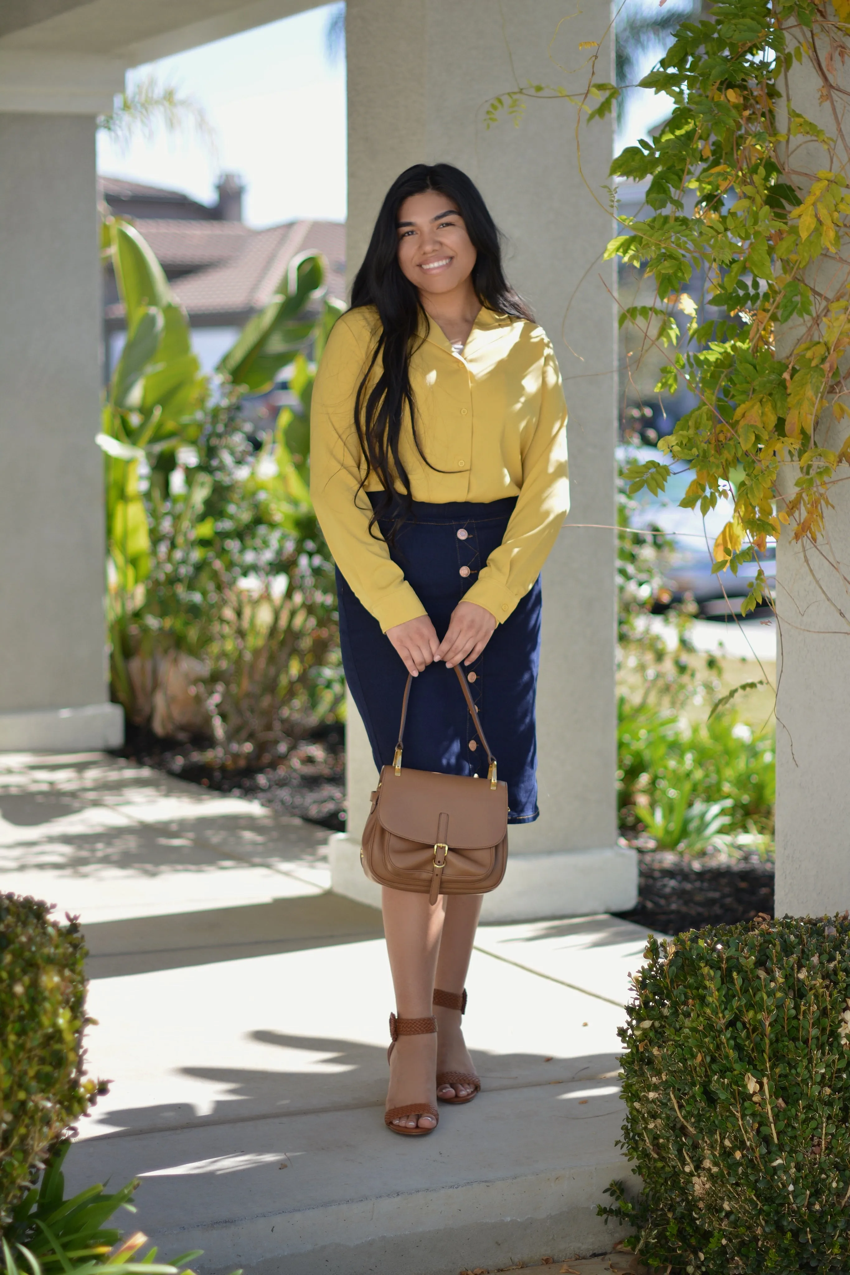 Angie Mustard Yellow Top