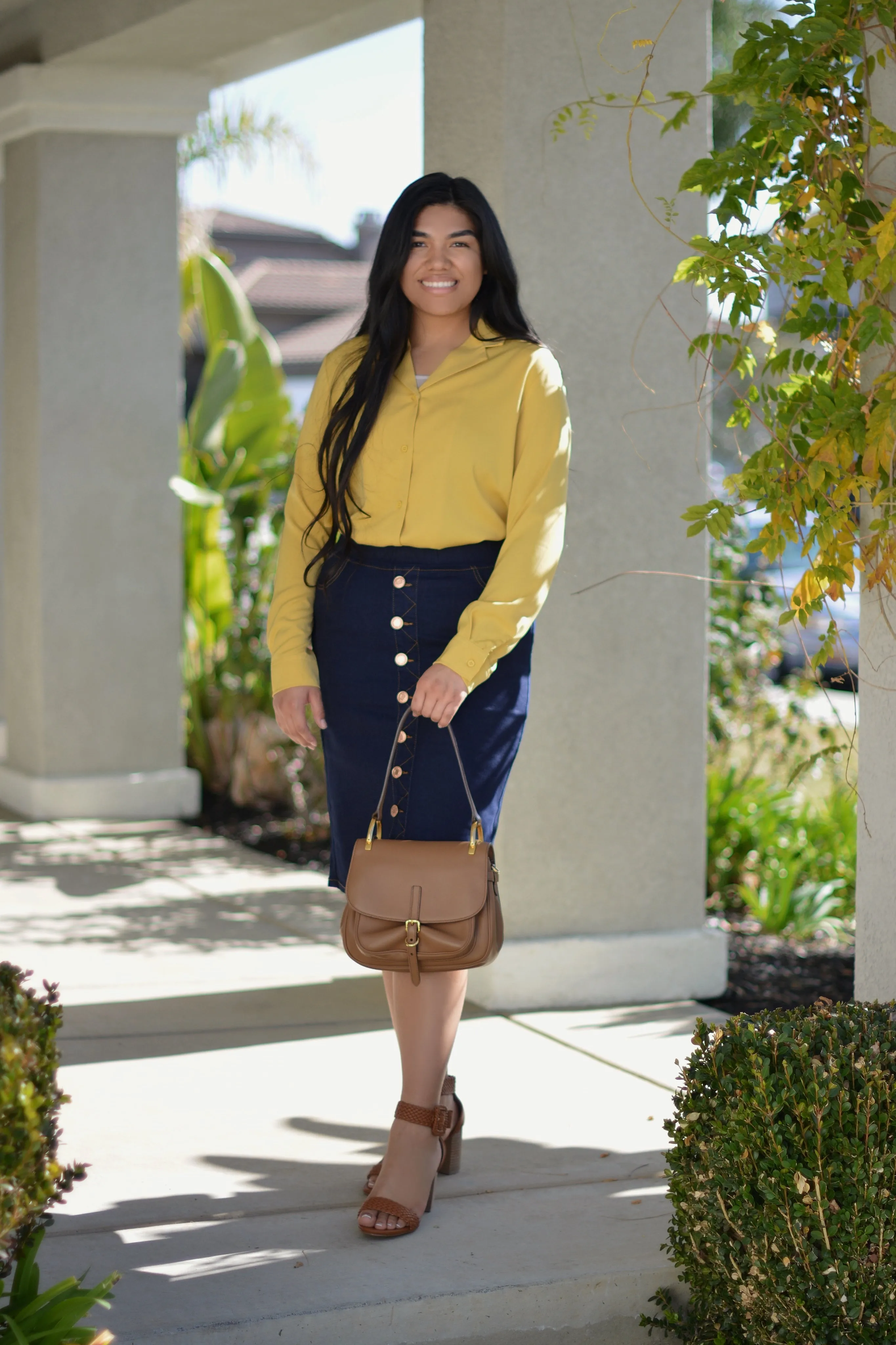 Angie Mustard Yellow Top