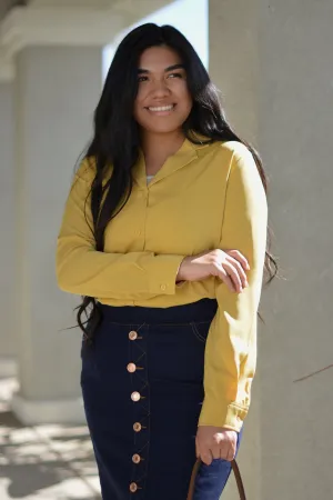 Angie Mustard Yellow Top