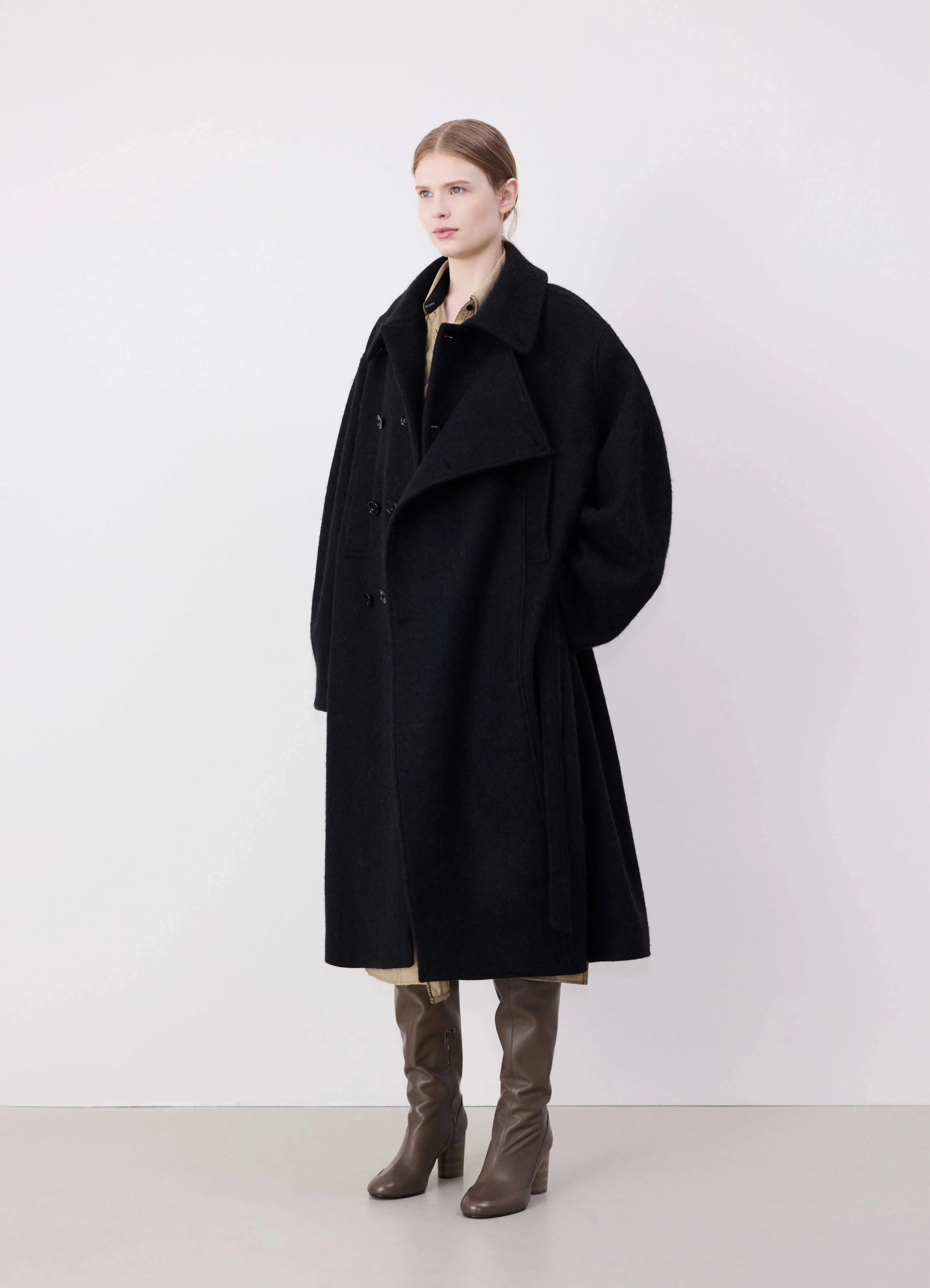 ASYMMETRICAL BATHROBE COAT