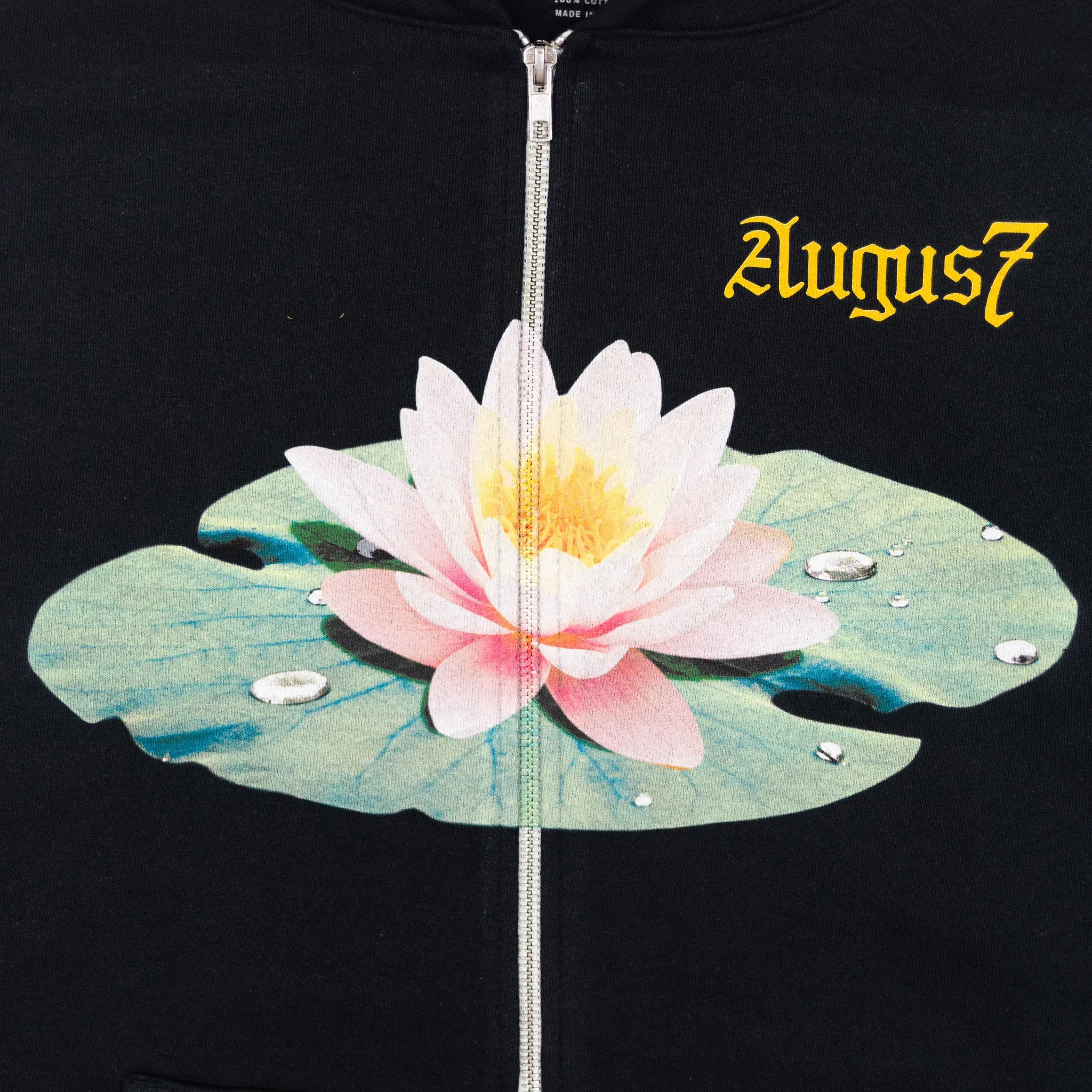 August 7 Year Anniversary "Lotus Flower" Zip Up Hoodie (Navy)