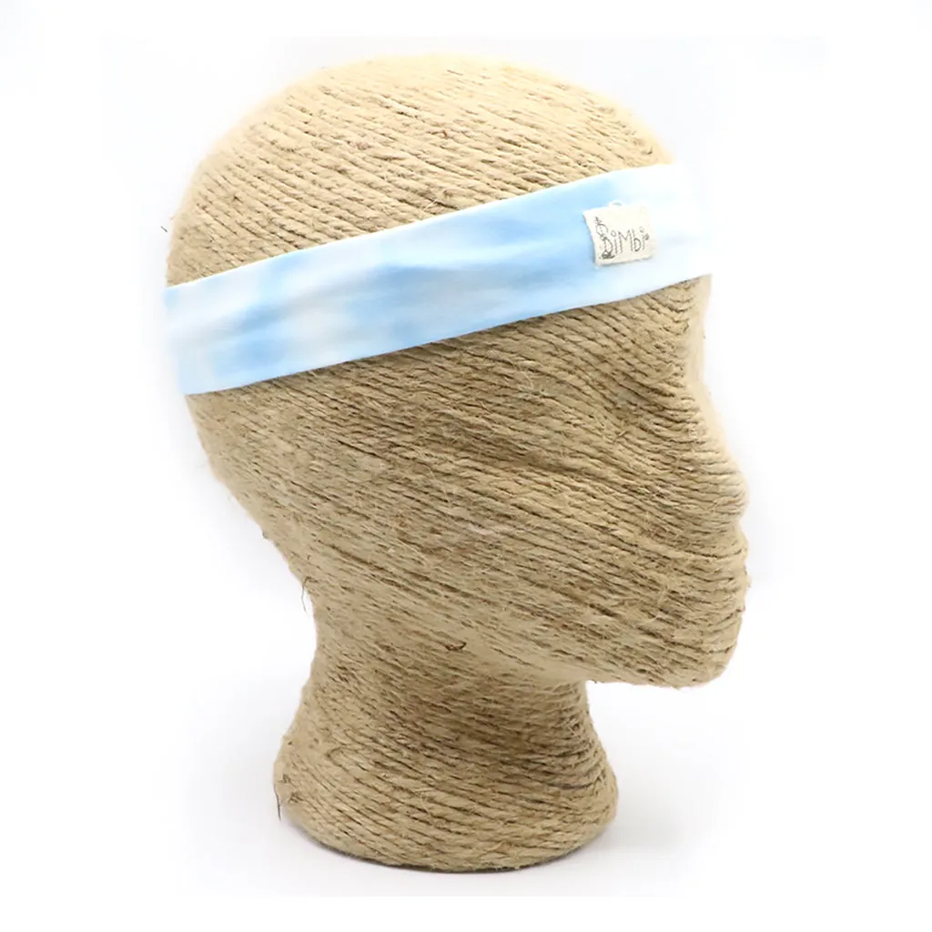 Baby Blue Tie Dye Headband