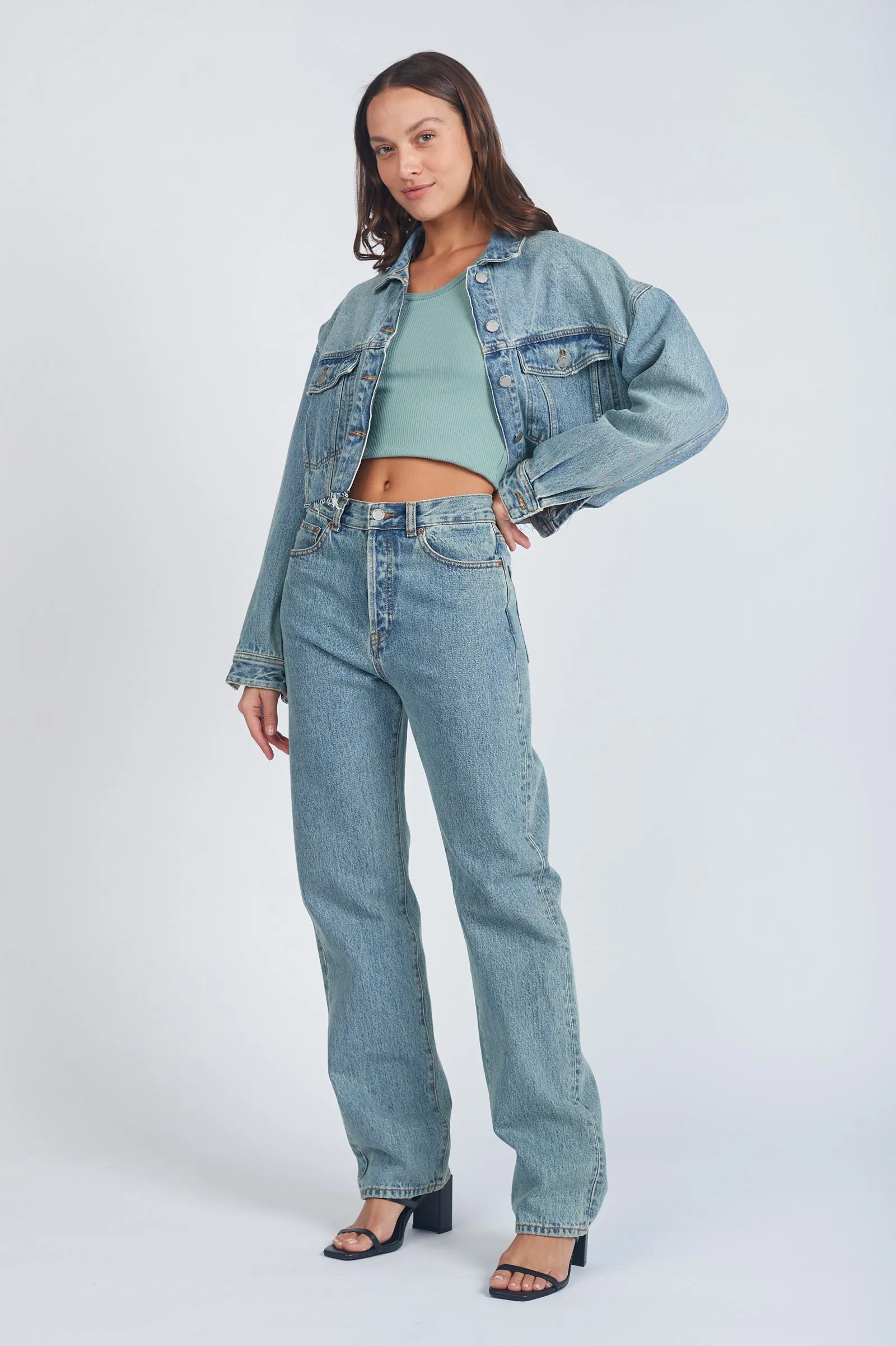 Beth Straight  Jeans - Canyon Sky Retro Dirt