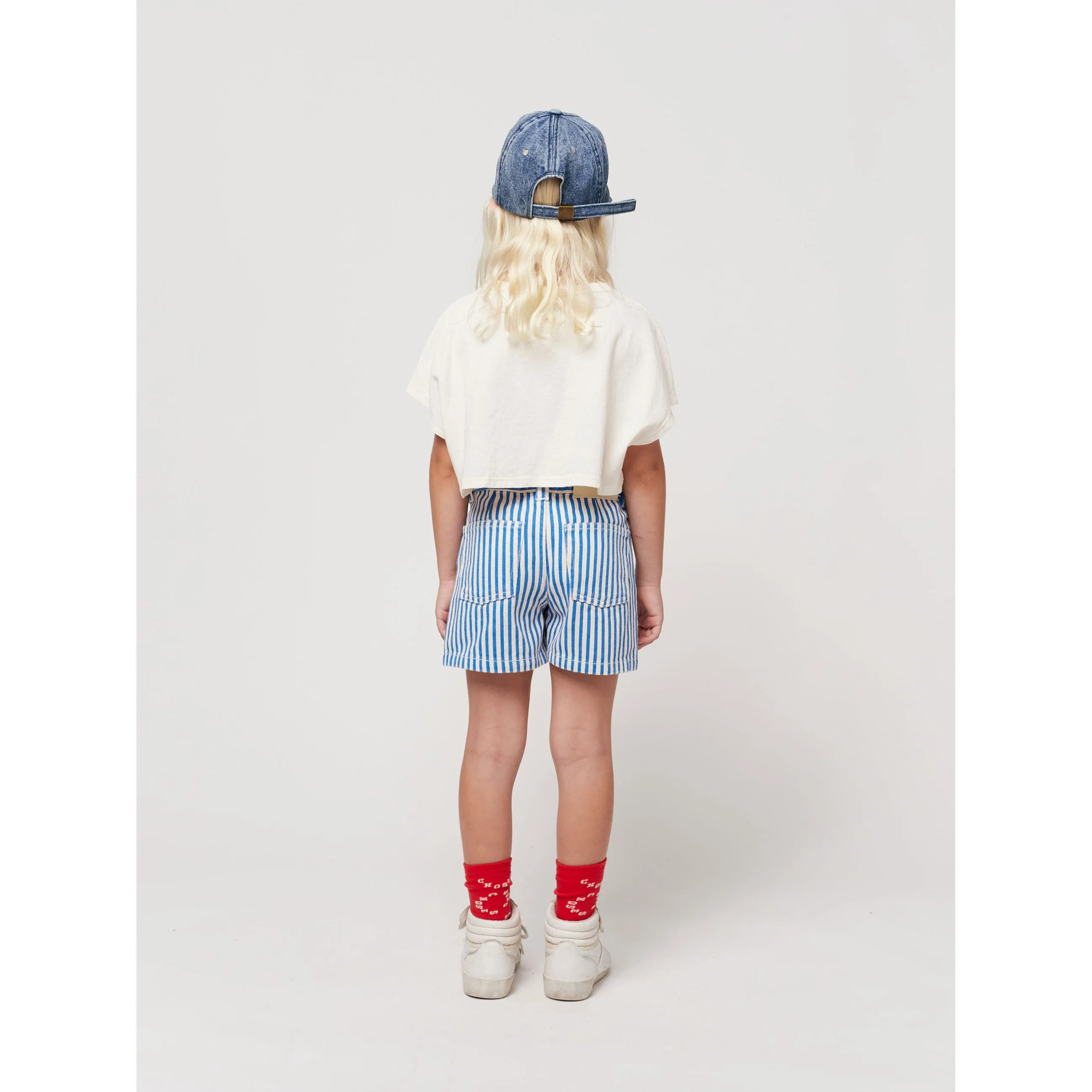 Bobo Choses Circle Stripes Woven Shorts Blue