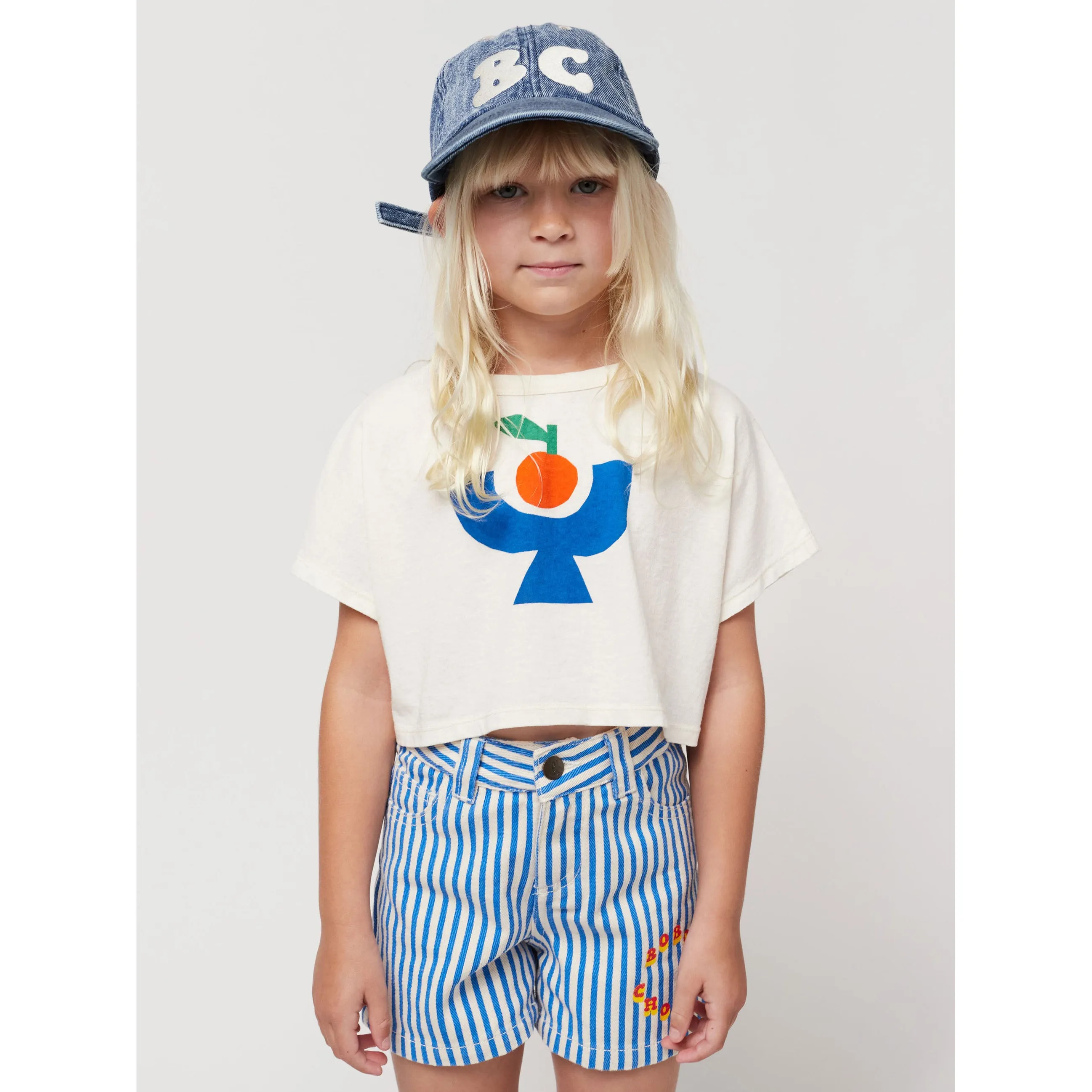 Bobo Choses Circle Stripes Woven Shorts Blue