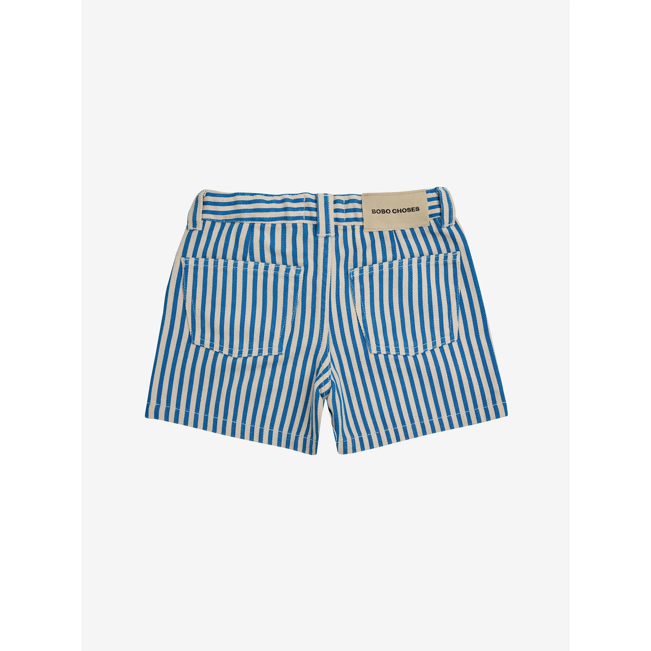 Bobo Choses Circle Stripes Woven Shorts Blue