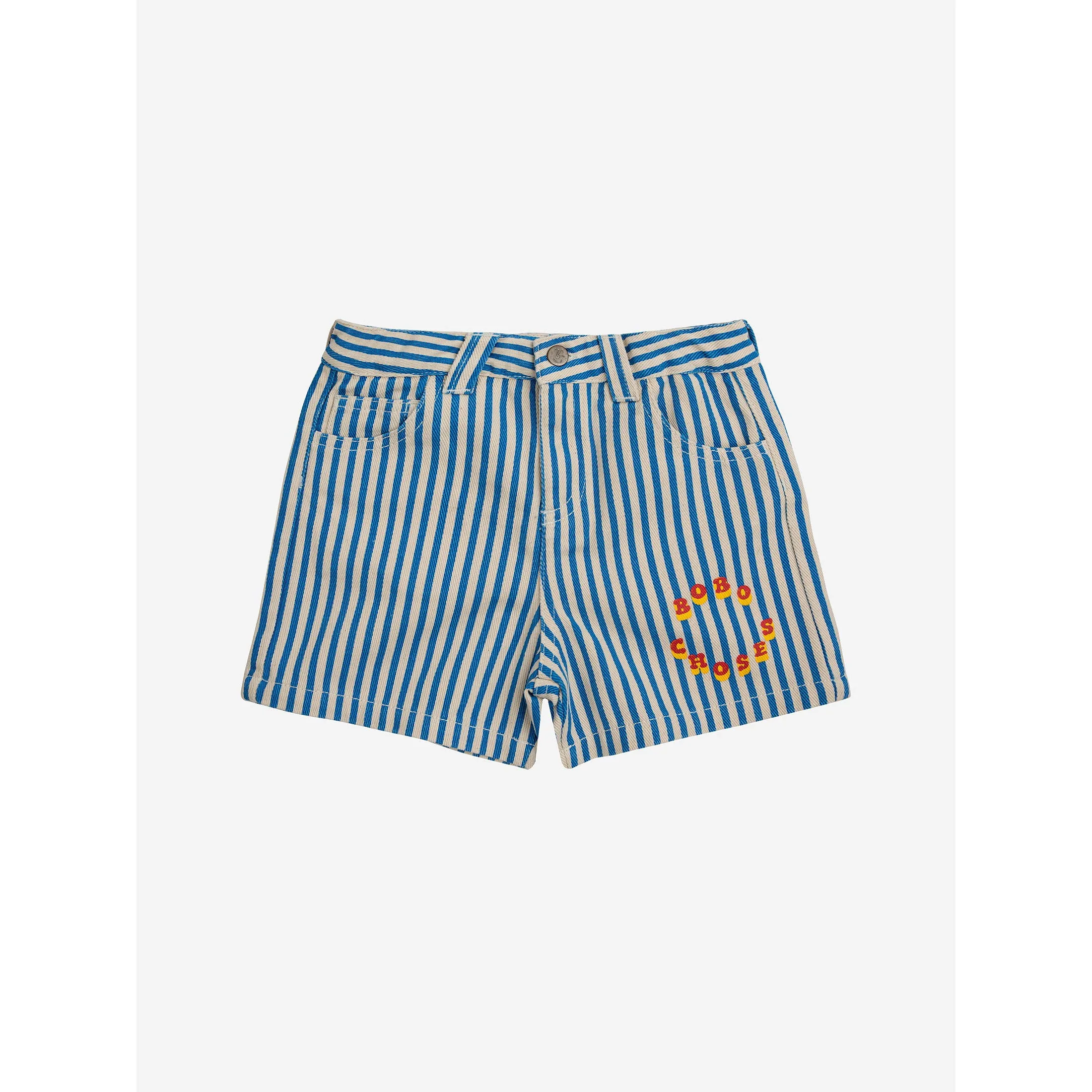 Bobo Choses Circle Stripes Woven Shorts Blue