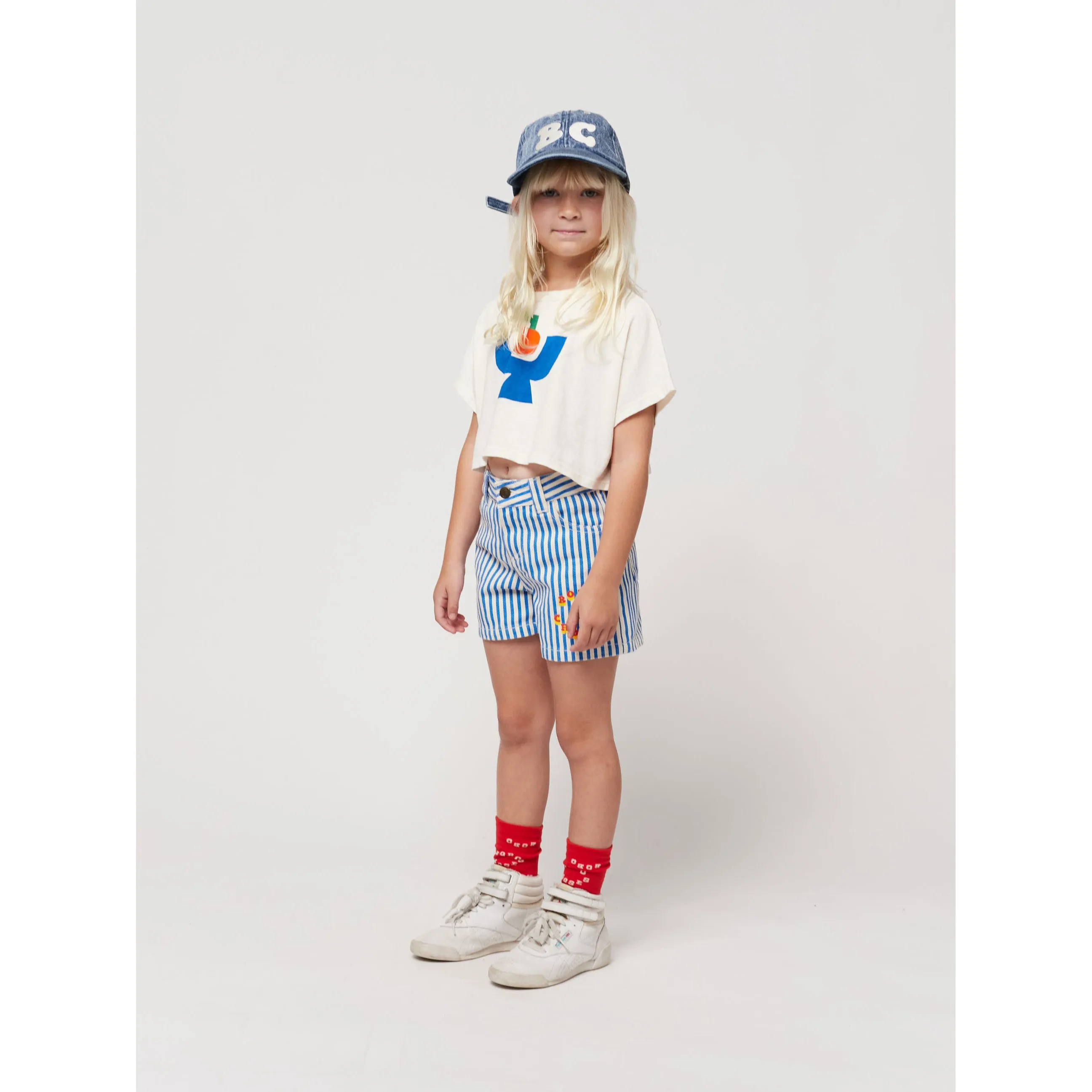 Bobo Choses Circle Stripes Woven Shorts Blue