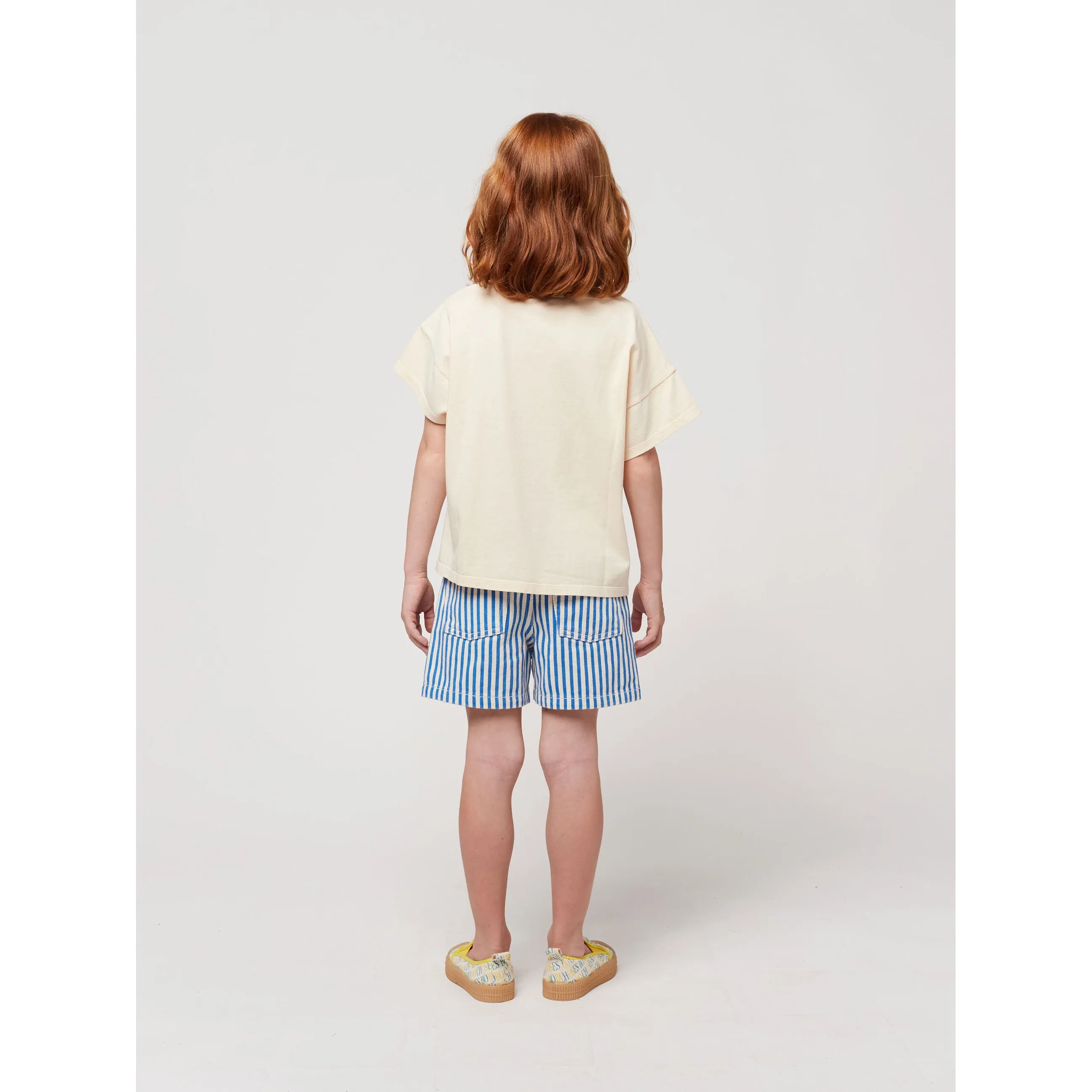 Bobo Choses Circle Stripes Woven Shorts Blue