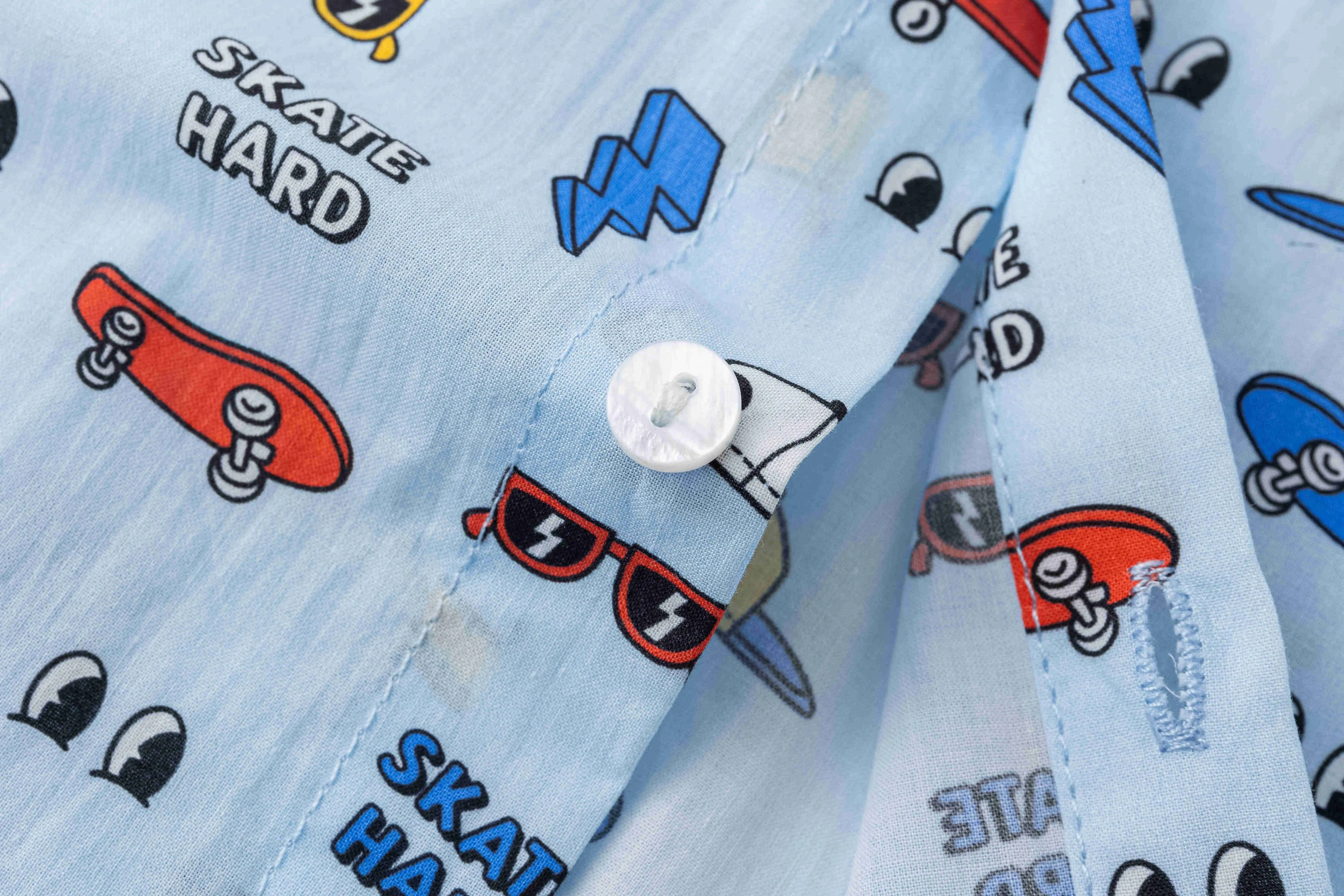 Boys Skateboard Button Up