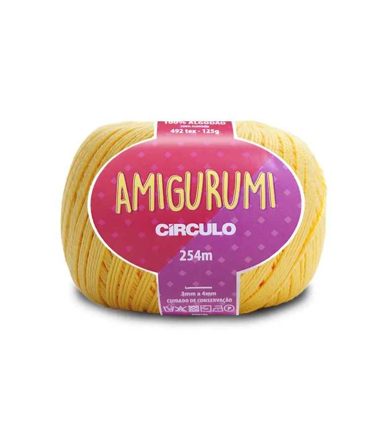 Circulo Amigurumi (EXP) 100% Cotton Yarn for Crochet and Knitting, 254m/125g