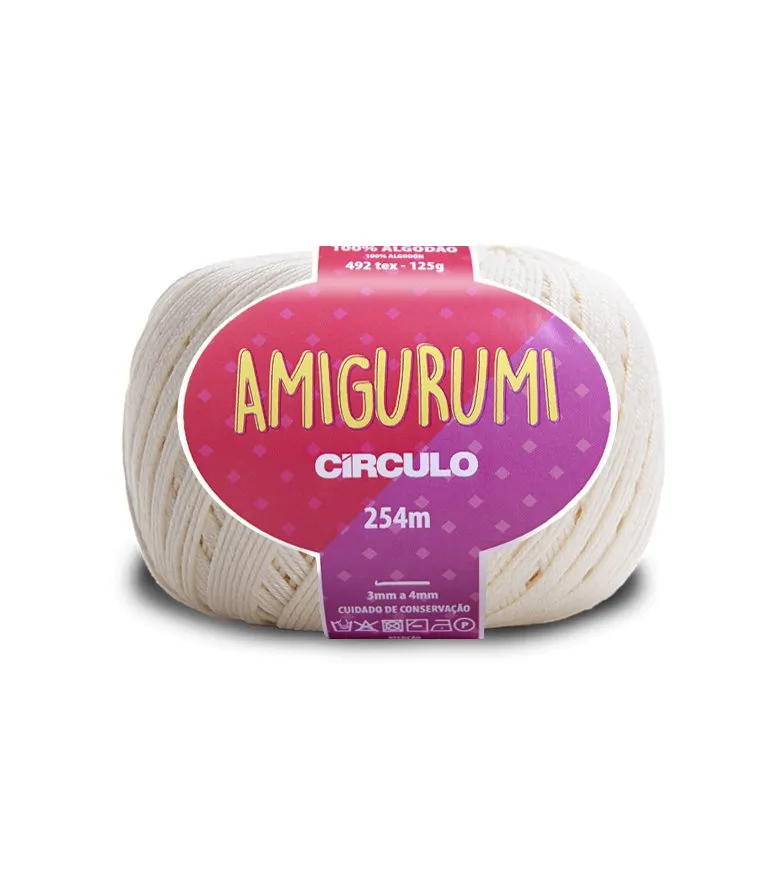 Circulo Amigurumi (EXP) 100% Cotton Yarn for Crochet and Knitting, 254m/125g