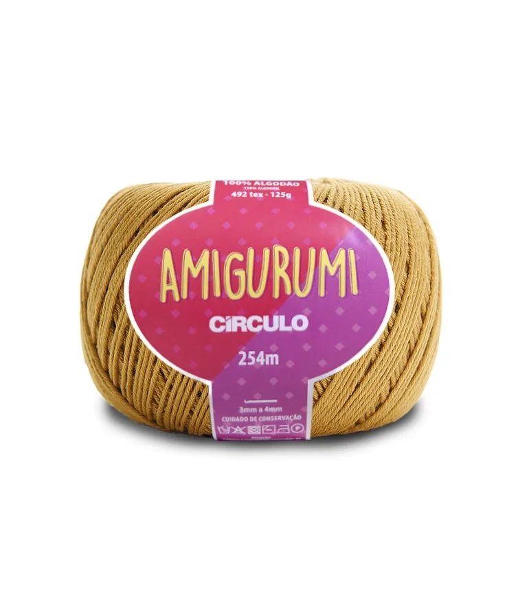 Circulo Amigurumi (EXP) 100% Cotton Yarn for Crochet and Knitting, 254m/125g