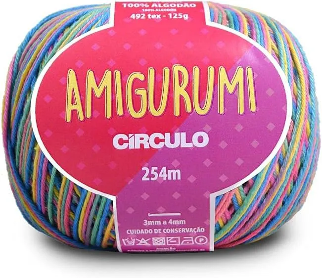 Circulo Amigurumi (EXP) 100% Cotton Yarn for Crochet and Knitting, 254m/125g