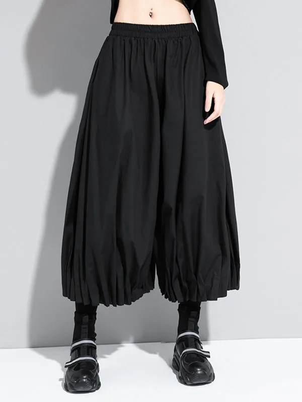 Cool Loose Ruffled Wide Leg Pants