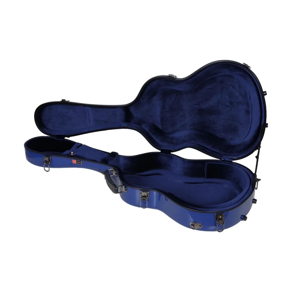 Crossrock CRF2021CBL Classical Full Size Fiberglass Guitar Case - Blue