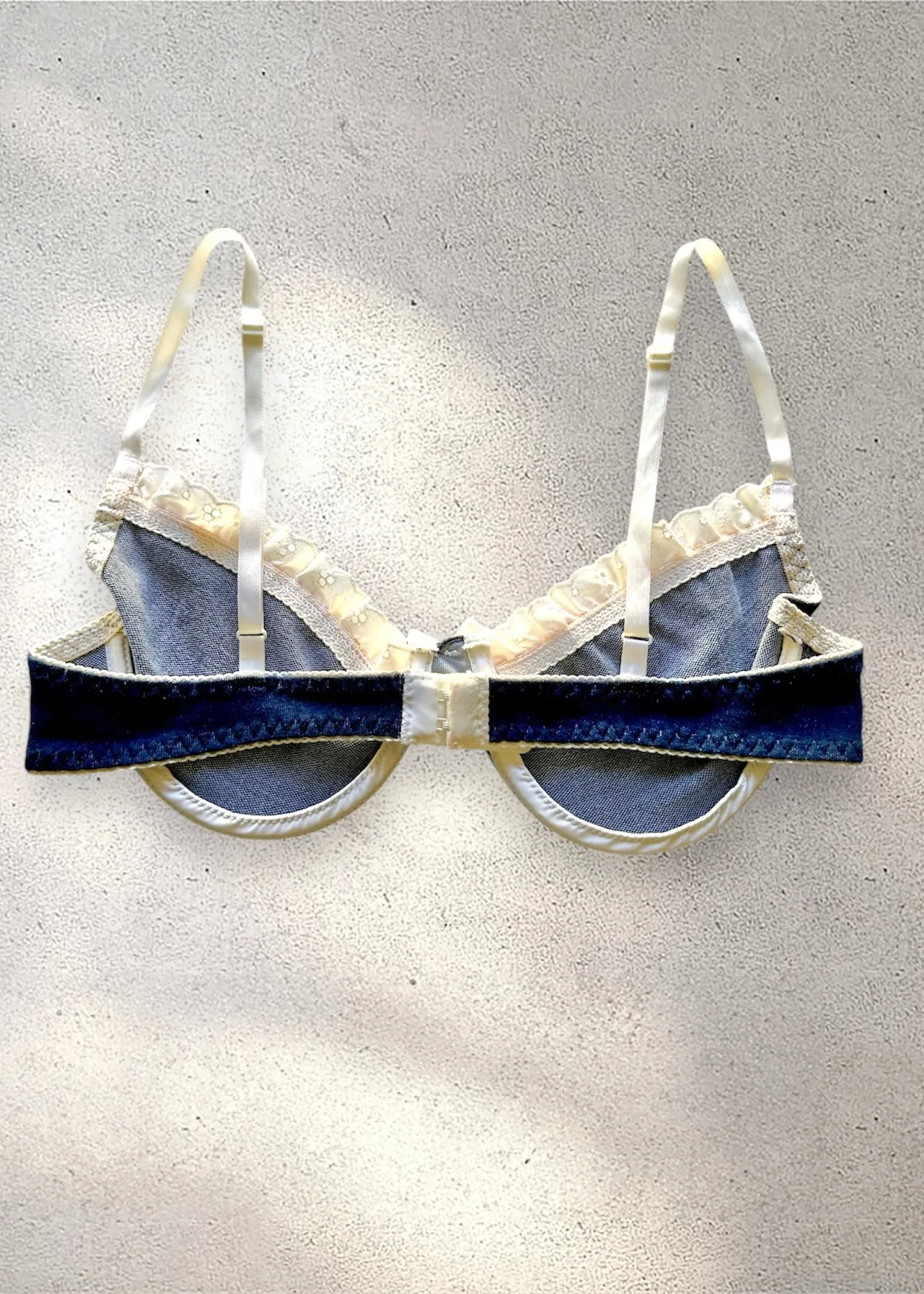 Daisy Duke Romantic Denim Underwire Bra Top - Vintage & USA Made