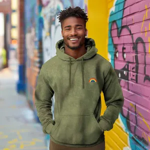 Dalix Rainbow Mineral Wash Hoodie