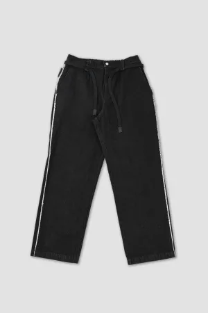 Denim Crew Pants - Black