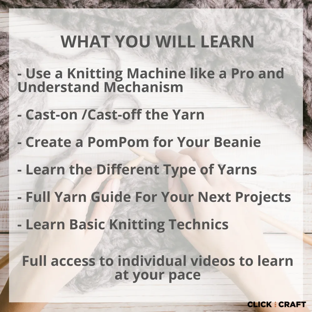 DIY Knitting Machine Kit - Matching Beanies