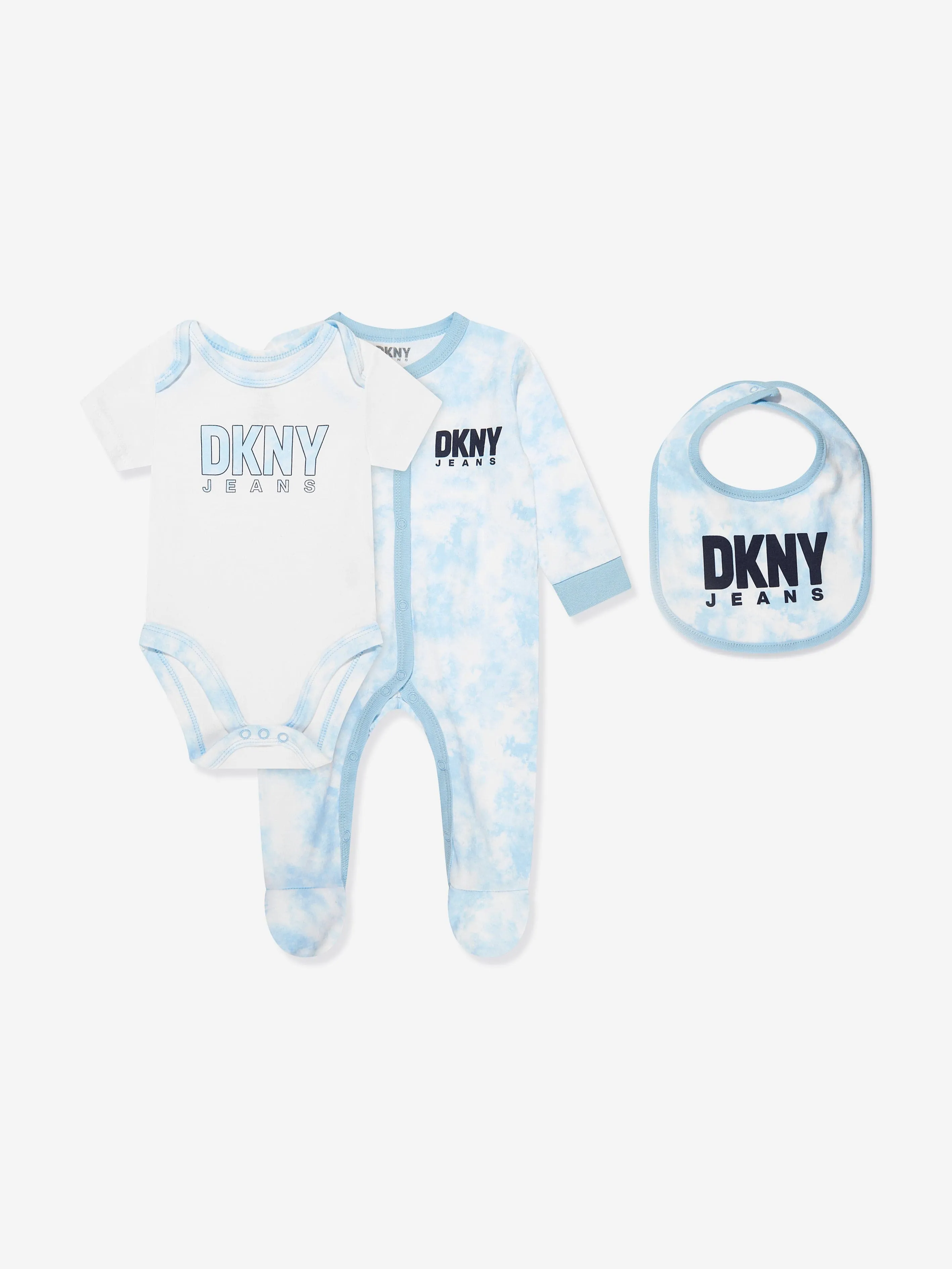 DKNY Baby Boys 3 Piece Hanging Gift Set in Blue