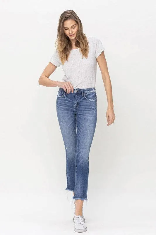 Flying Monkey Mid Rise Crop Jeans