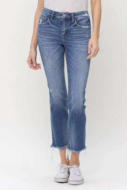 Flying Monkey Mid Rise Crop Jeans