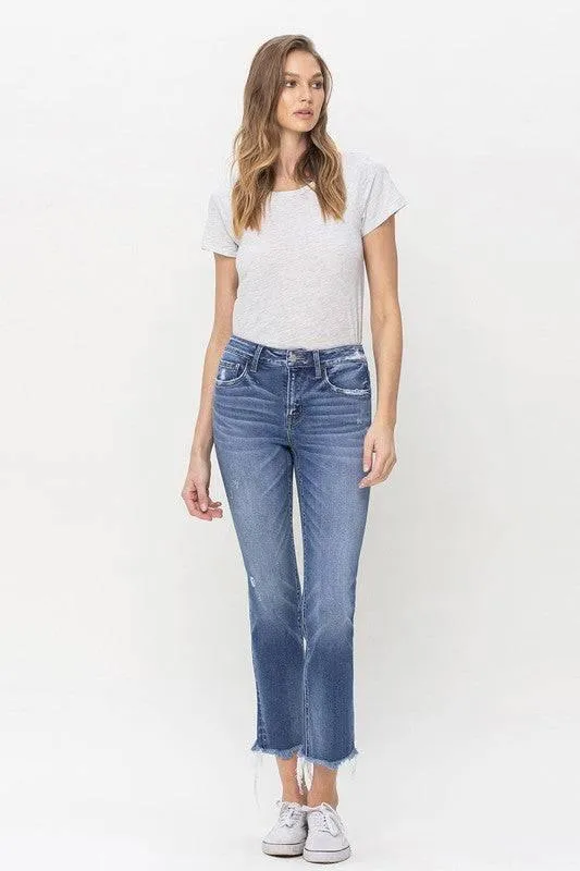 Flying Monkey Mid Rise Crop Jeans