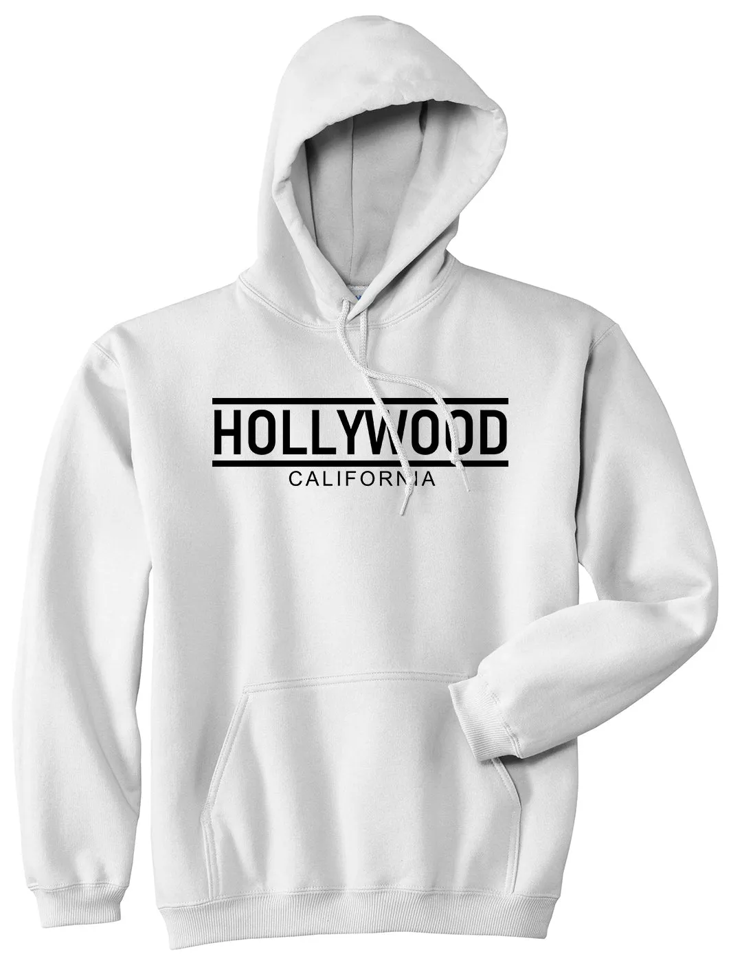 Hollywood California City Lines Mens Pullover Hoodie