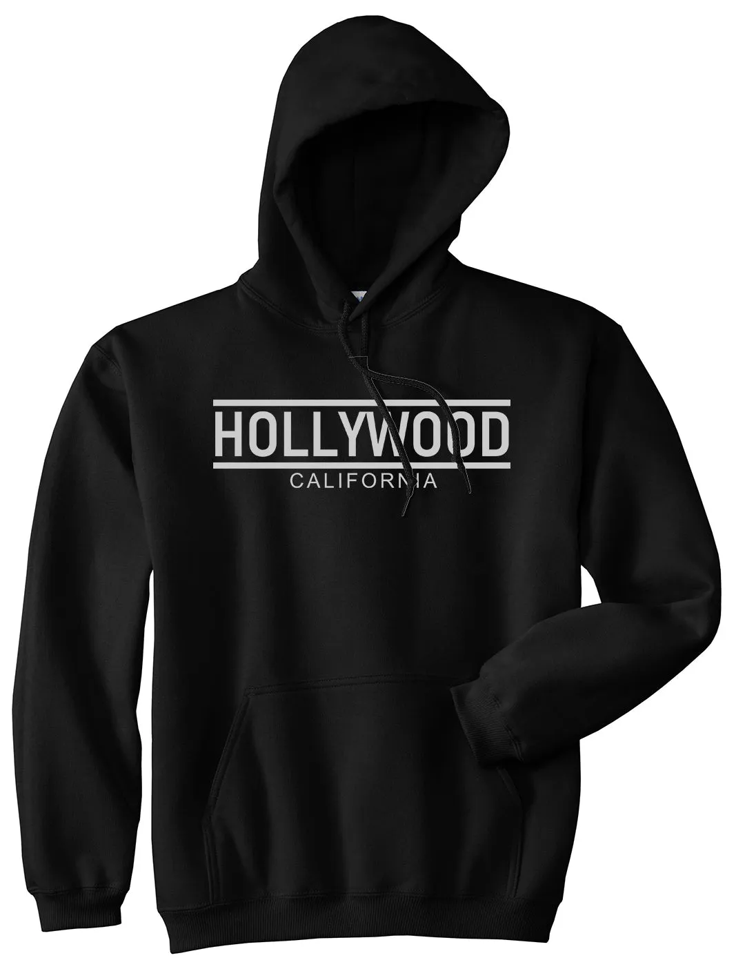 Hollywood California City Lines Mens Pullover Hoodie