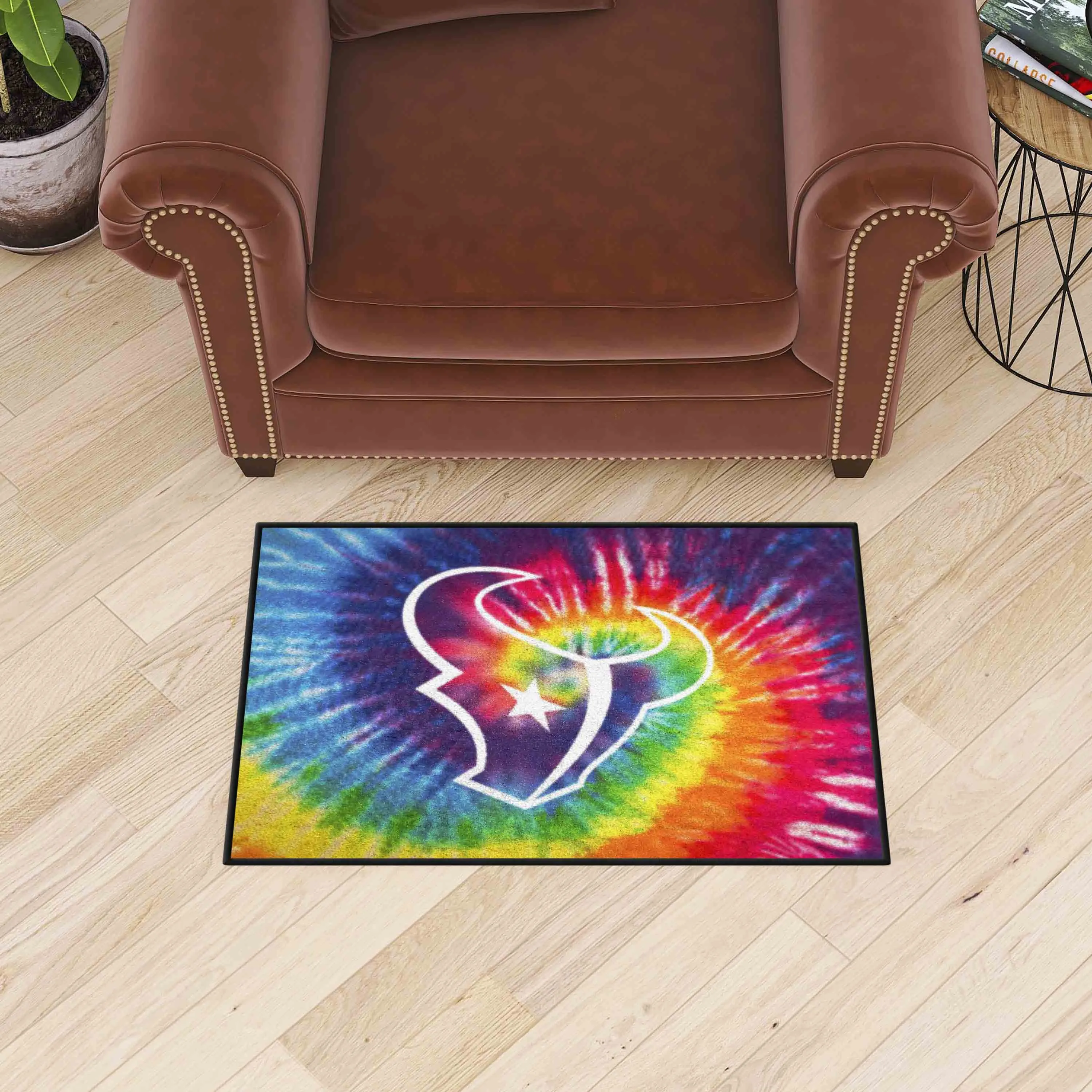 Houston Texans Tie Dye Starter Mat Accent Rug - 19in. x 30in.