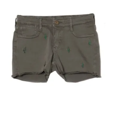 Khaki Aloe Jeans Short