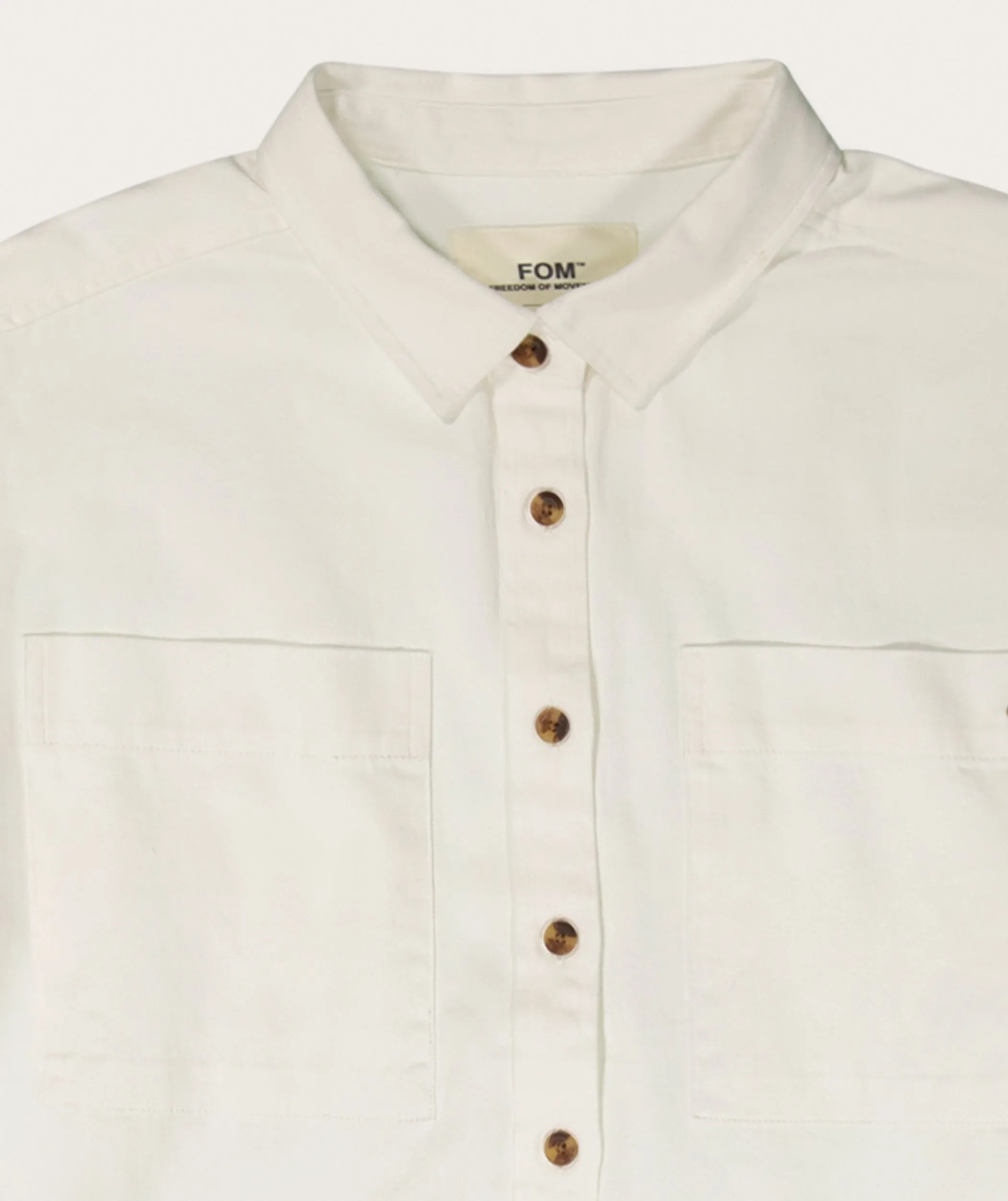 Ladies Boxy Long Sleeve Shirt - Soft White