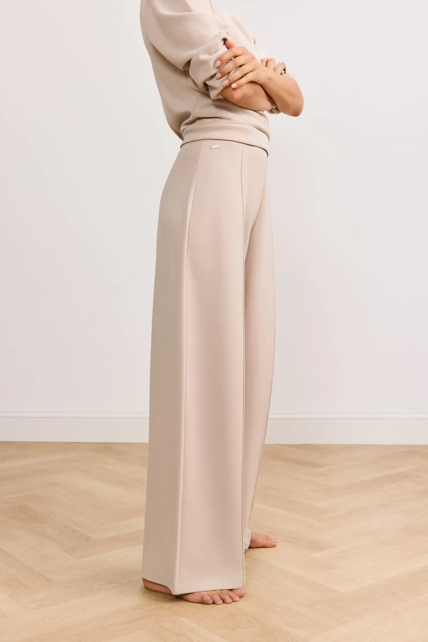 LARA wide leg pants - Beige