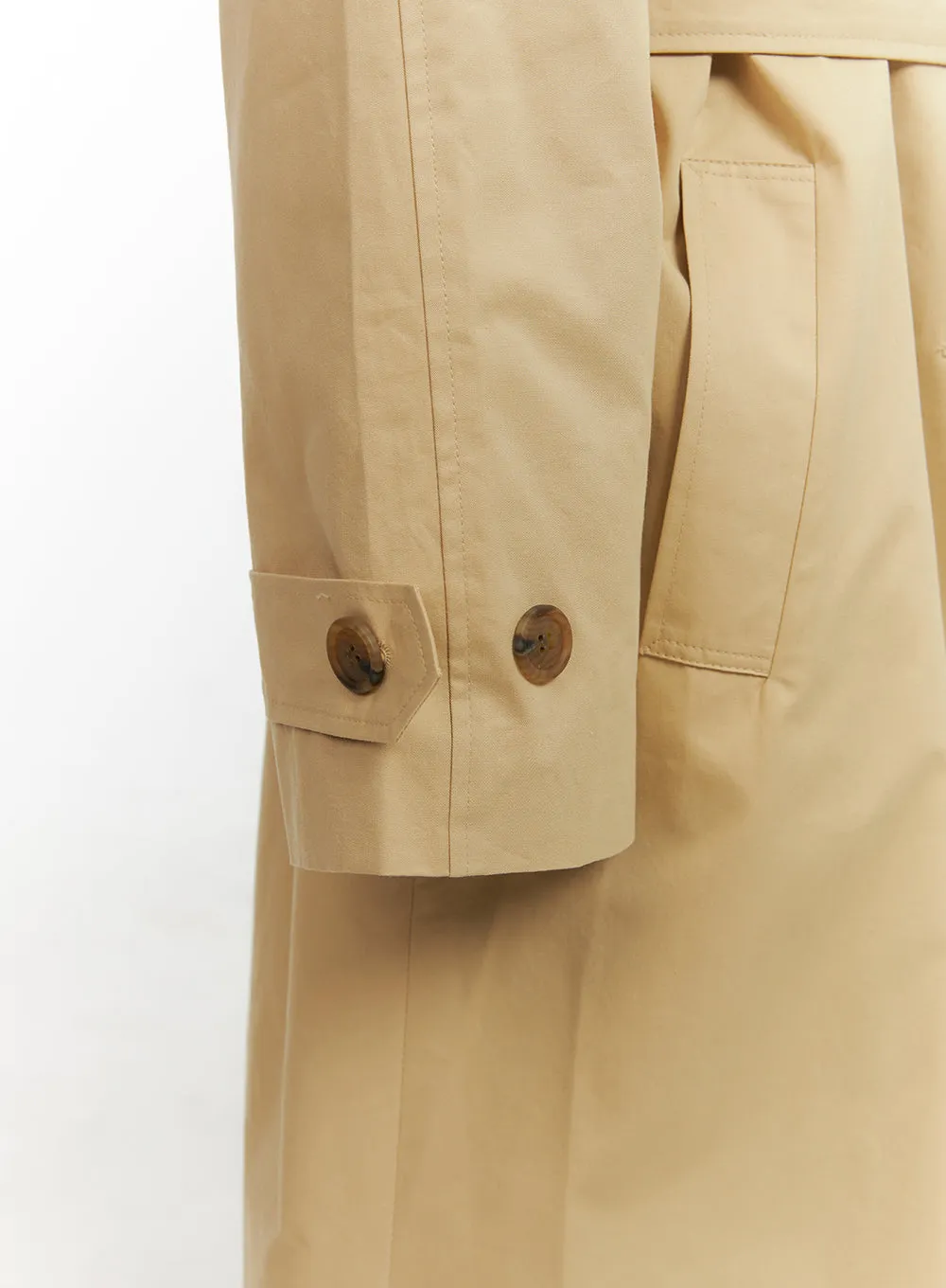 Long Sleeve Solid Cotton Trench Coat CO414