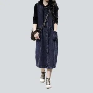 Long vintage style jeans dress