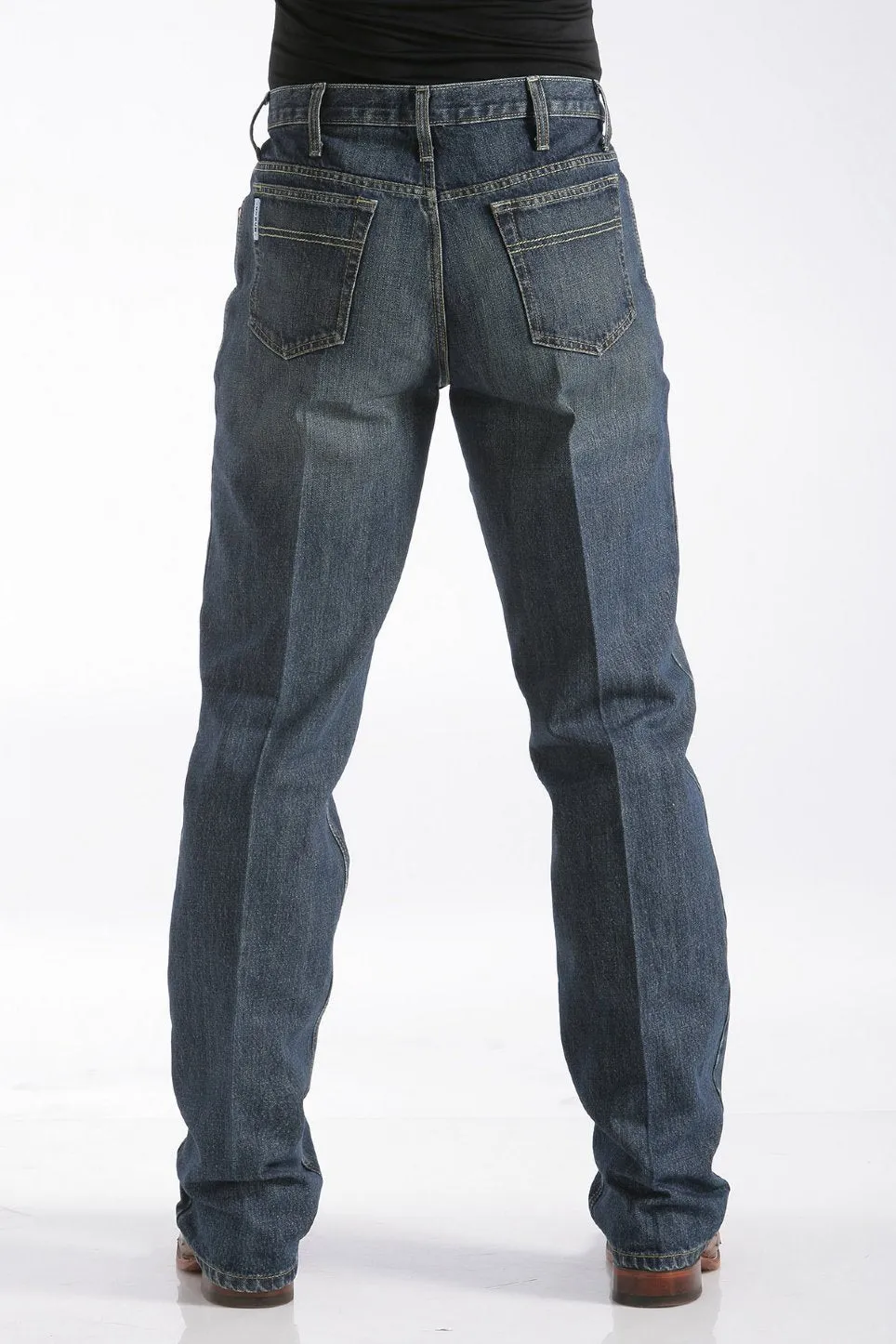 Men's Cinch White Label Relaxed Fit Dark Stone Wash Jean