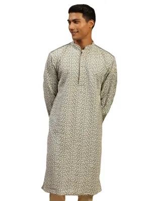 Men's Grey Georgette Kurta - Shrestha By Vastramay