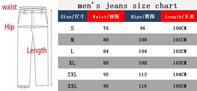 Men's Jeans Solid Fashion Classic Denim Washing Pants Casual Men's Stretch Skinny Jeans - MJN0066