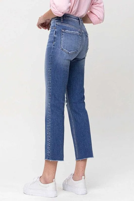 Mid-Rise Straight Crop Jeans *Online Only*