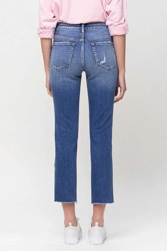 Mid-Rise Straight Crop Jeans *Online Only*