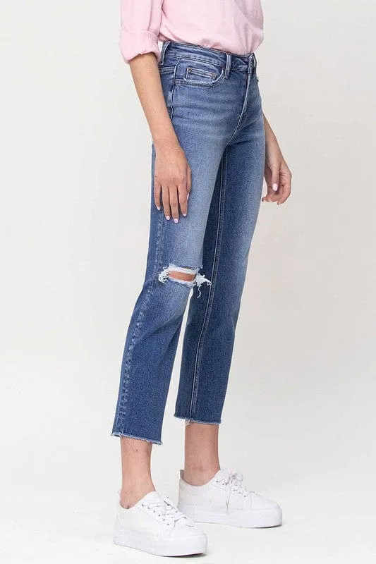 Mid-Rise Straight Crop Jeans *Online Only*