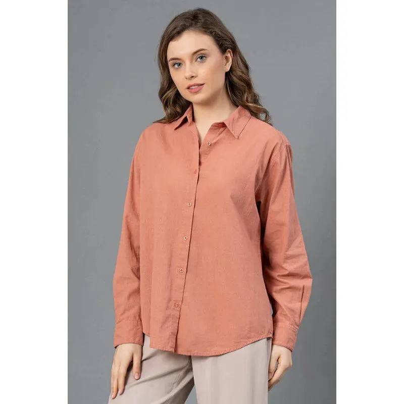 Mode by RedTape Cotton Collar Shirt for Women's | Highly Durable & Absorptive