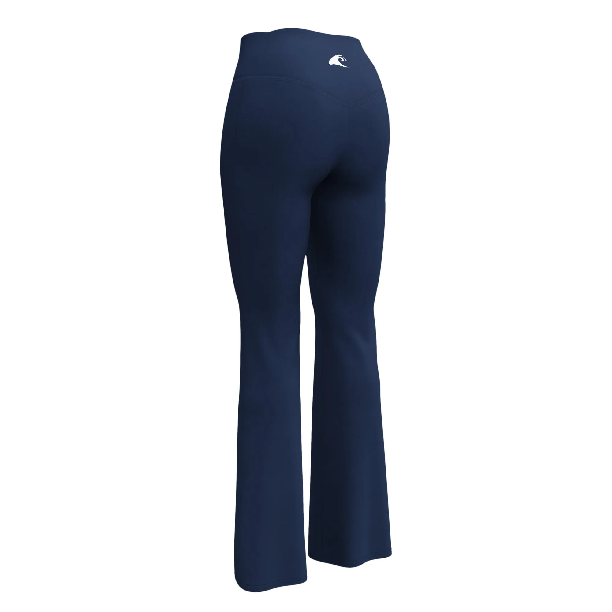 Navy Blue Flare Leggings with Extremely Stoked Epic Wave Logo